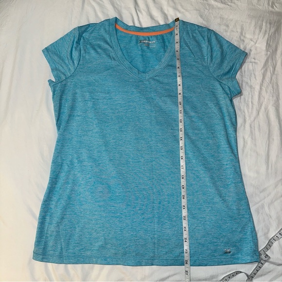 Xersion Performancewear | V Neck Short Sleeve Heathered Workout Gym Top T Shirt - Picture 10 of 11